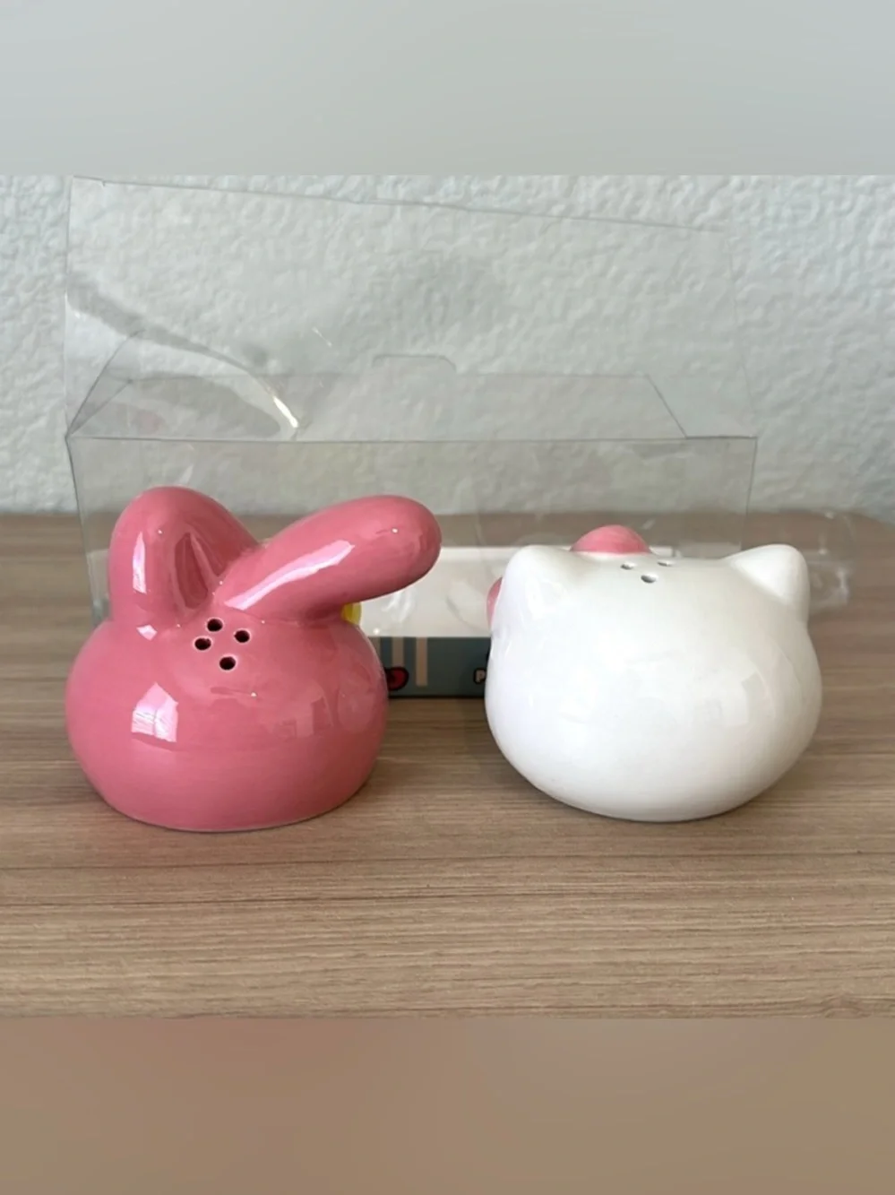 Hello Kitty & My Melody Ceramic Shakers - Pink, White & Yellow Accents